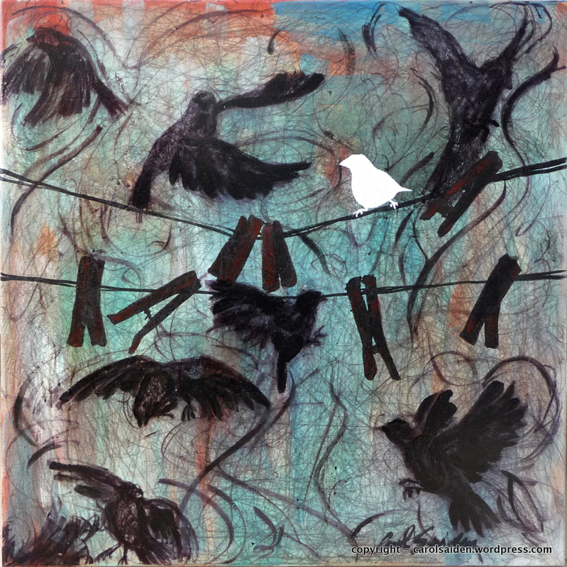"Pássaros"- Exposed at Bricklane Galery London - mixed thecnique canvas 60x60cm - 2012 A VENDA PELA AVA GALLERIA